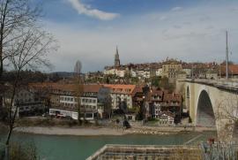 Blick auf die Stadt/Nydeggbrücke/Bern/Berne Schweiz/Switzerland)/Geohack: 