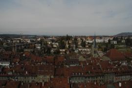 Vom Münster - Blick nach Norden über die Dächer von/Bern/Berne Schweiz/Switzerland