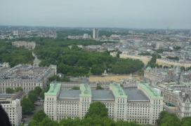 Buckingham Palace and Hyde Park/from London Eye